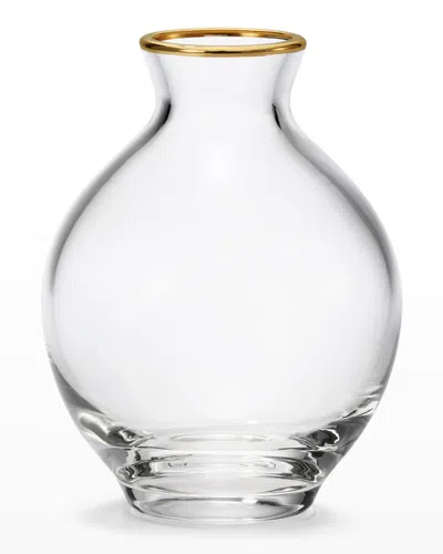 Aerin Sancia Plum Glass Vase In Transparent