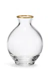 Aerin - Sancia Plum Glass Vase; Clear - Clear In Transparent