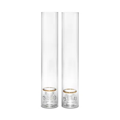 Aerin Sancia Taper Holder With Sleeve, Set Of 2 In Clear