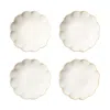 Aerin Scalloped Appetizer Plates, Set Of 4 In White