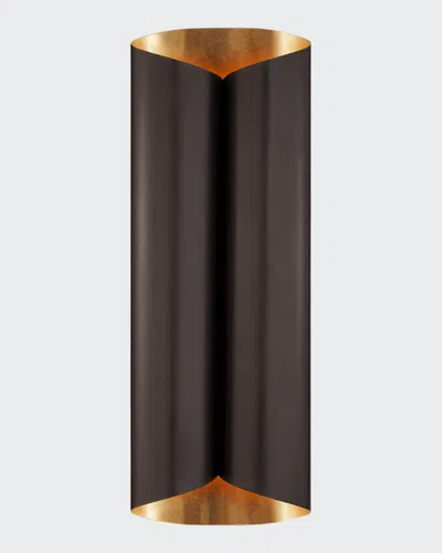 Aerin Selfoss Large Sconce In Bk Hnd-rb Atq Brs