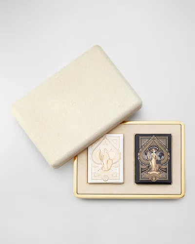 Aerin Shagreen Card Case In Cream
