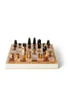 Aerin - Shagreen Chess Set; Cream W/ Chess Pieces - Off-white In Multi