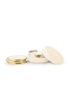 Aerin - Shagreen Coasters; Cream (s/4) - Off-white In Gold