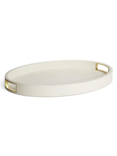 Aerin Shagreen Cocktail Tray In Cream