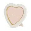 Aerin Shagreen Heart Frame, Cream In Pink