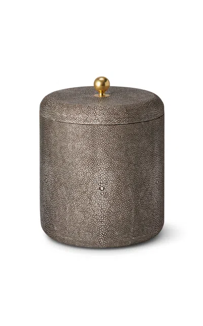 Aerin Shagreen Ice Bucket; Chocolate In Brown