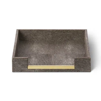 Aerin Shagreen Paper Organizer In Chocolate