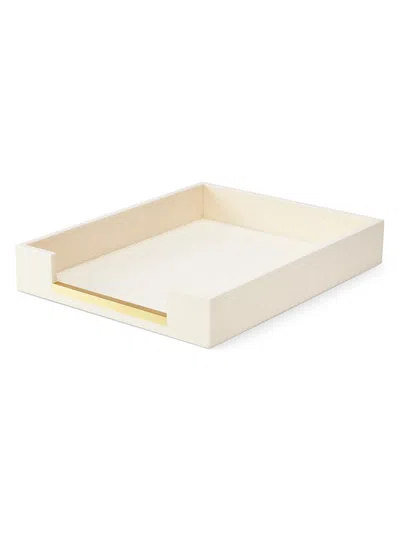 Aerin Shagreen Paper Tray In White