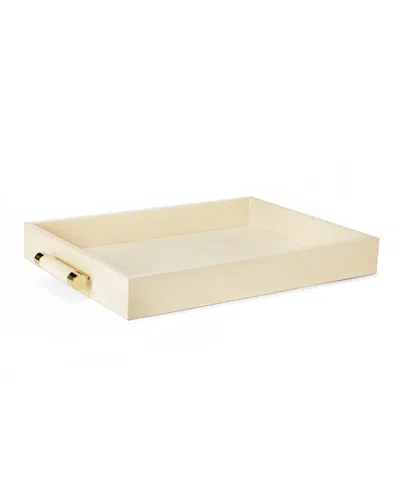 Aerin Shagreen Rectangular Tray In Cream