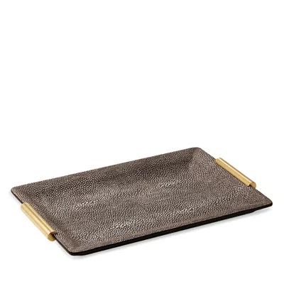 Aerin Shagreen Small Vanity Tray In Chocolate