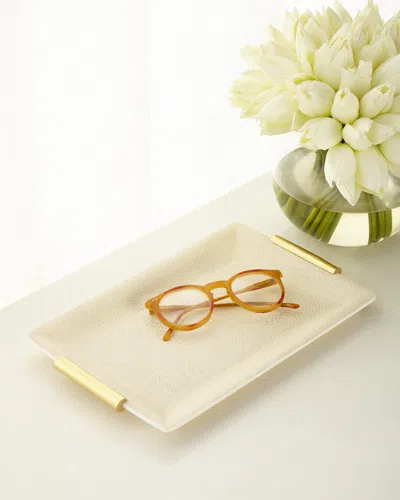 AERIN FAUX SHAGREEN SMALL VANITY TRAY