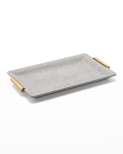 Aerin Shagreen Small Vanity Tray In Gray