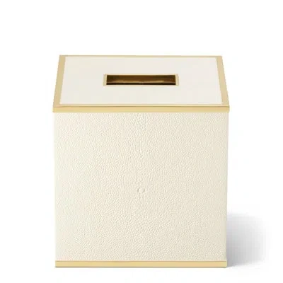 Aerin Shagreen Tissue Box Cover In Cream