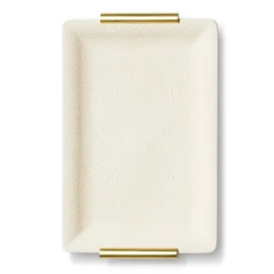 Aerin Shagreen Vanity Tray In Cream