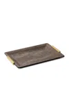 Aerin Shagreen Vanity Tray; Small; Chocolate In Brown