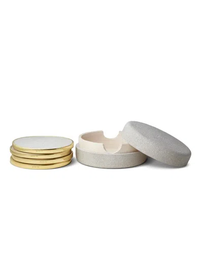Aerin Shagreen Wine Coaster In Grey