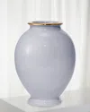 Aerin Siena 11.8" Large Vase, Blue Haze In Blue Haze