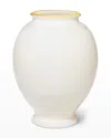 Aerin Siena 11.8" Large Vase, Blue Haze In Cream