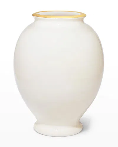 Aerin Siena 11.8" Large Vase, Blue Haze In Cream