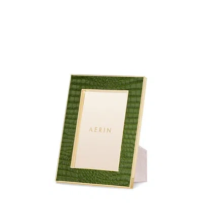 Aerin Single Picture Frame In Green;gold