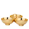 Aerin Brass Sintra Three-bowl Server In Gold