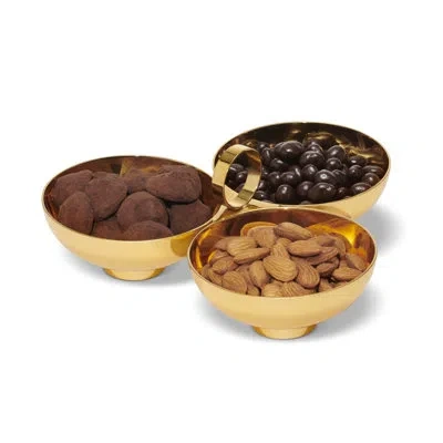 Aerin Sintra 3-bowl Server In Gold