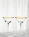 Aerin Sophia Clear Coupe Glasses In Clear