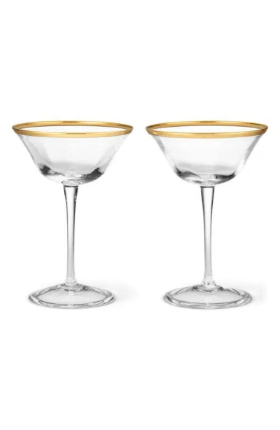 Aerin Sophia Set Of 2 Coupé Glasses In Transparent