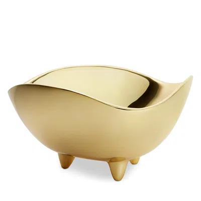 Aerin Triangular Large Serving Bowl In Gold