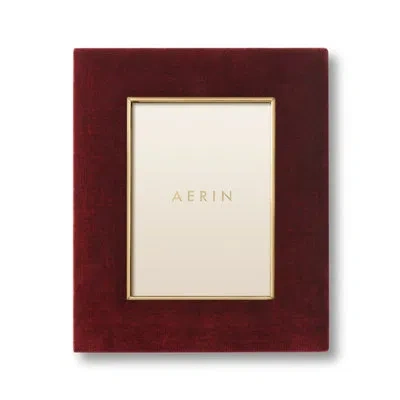 Aerin Valentina Matte Velvet Picture Frame In Cinnabar