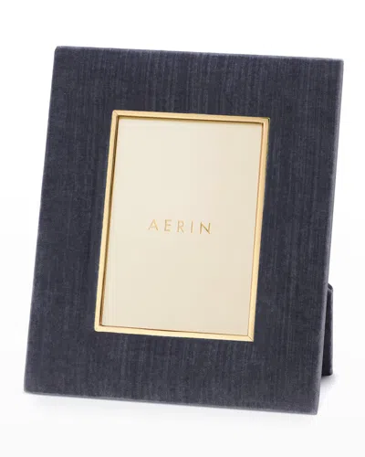 Aerin Valentina Velvet Frame, 4" X 6" In Dusk Blue