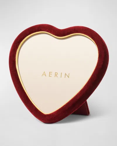Aerin Valentina Velvet Heart Frame In Burgundy