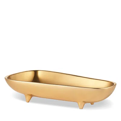 Aerin Valerio Footed Bowl, Large In Gold