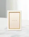 Aerin Varda Lacquer Photo Frame, French Blue - 4x6 In Cream