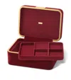 Aerin Velvet Beauvais Jewellery Box In Red