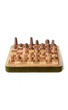 Aerin Velvet Chess Set; Moss In Brown
