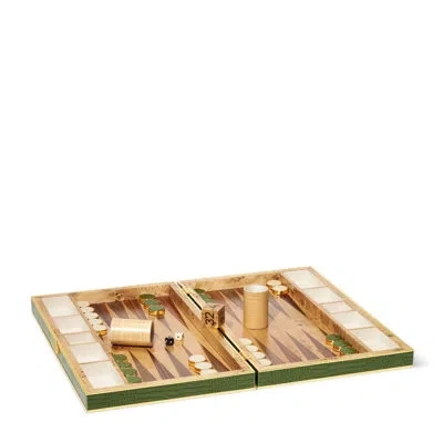 Aerin Verde Backgammon Board Game In Brass