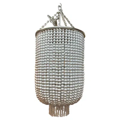 Pre-owned Aerin Visual Comfort Jacqueline Draped Chandelier By  In White And Silver
