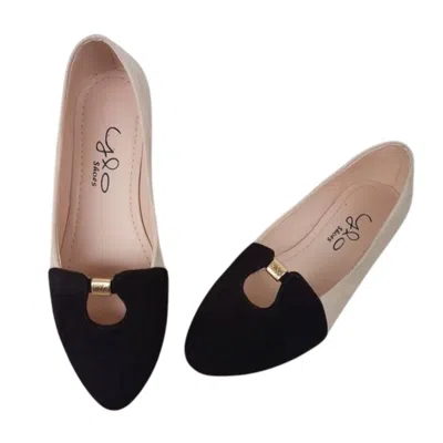 Aerin Women's Ives Flat In Black/light Peach In Multi