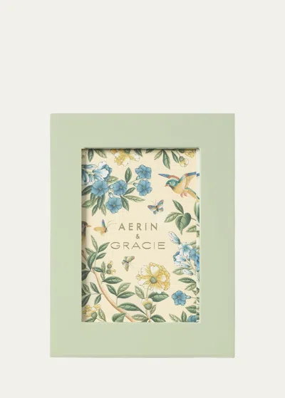 Aerin X Gracie Heathcote Lacquer Photo Frame, 4" X 6" In Open Green