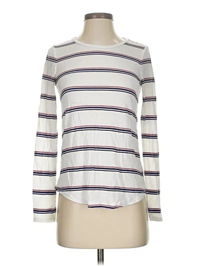 Pre-owned Aero Long Sleeve Polo Shirt In White