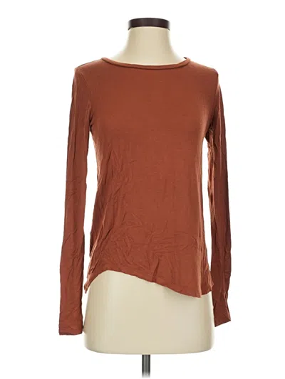 Pre-owned Aero Long Sleeve Top Brown Boatneck Tops