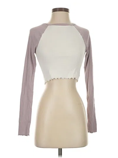 Pre-owned Aero Long Sleeve Top Gray Mock Neckline Tops