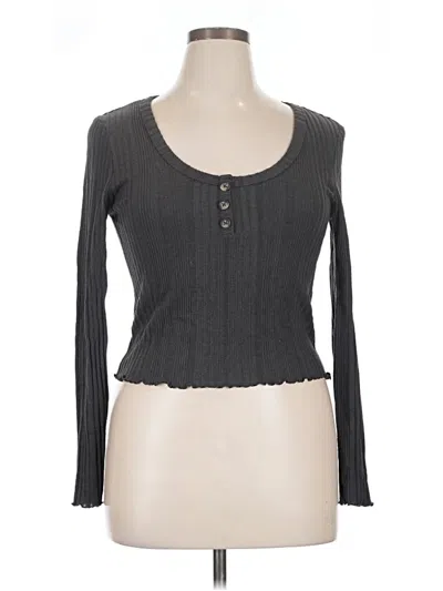 Pre-owned Aero Long Sleeve Top Gray Sweetheart Neckline Tops