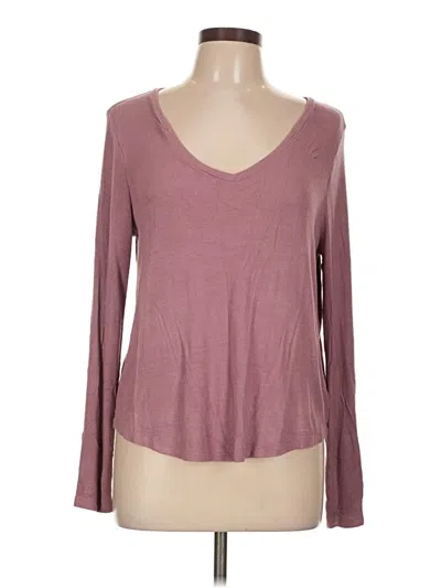 Pre-owned Aero Long Sleeve T-shirt In Burgundy