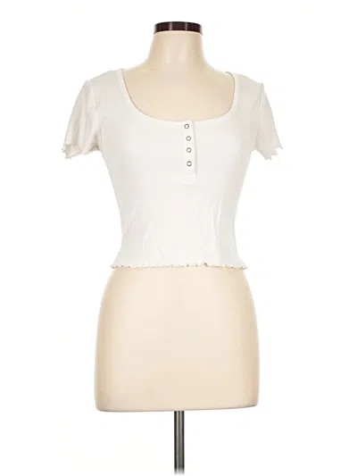 Pre-owned Aero Short Sleeve Henley Shirt In Ivory