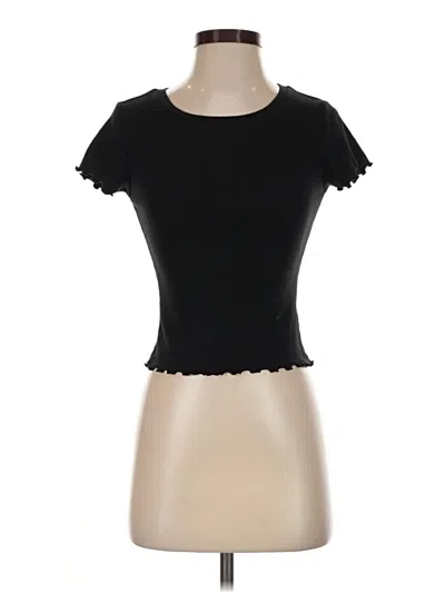 Pre-owned Aero Short Sleeve Top Black Sweetheart Neckline Tops