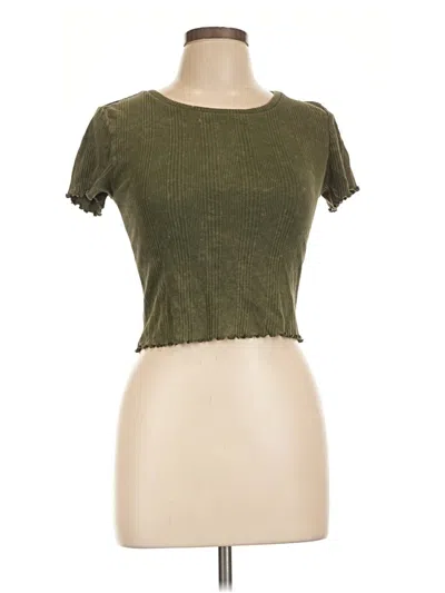 Pre-owned Aero Short Sleeve Top Green Sweetheart Neckline Tops