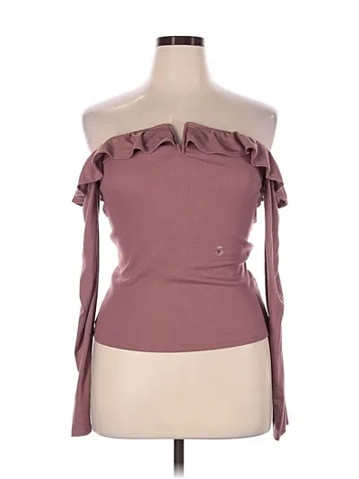 Pre-owned Aero Sleeveless Blouse In Burgundy
